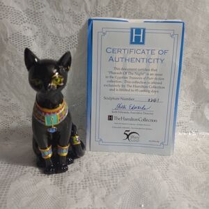 The Hamilton Collection Egyptian Treasures of Purr-fection Pharaoh Of The Night